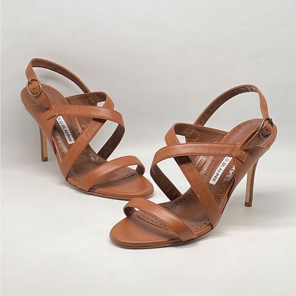 Manolo Blahnik Singanu Strappy Leather Sandals size 36 - Picture 2 of 13